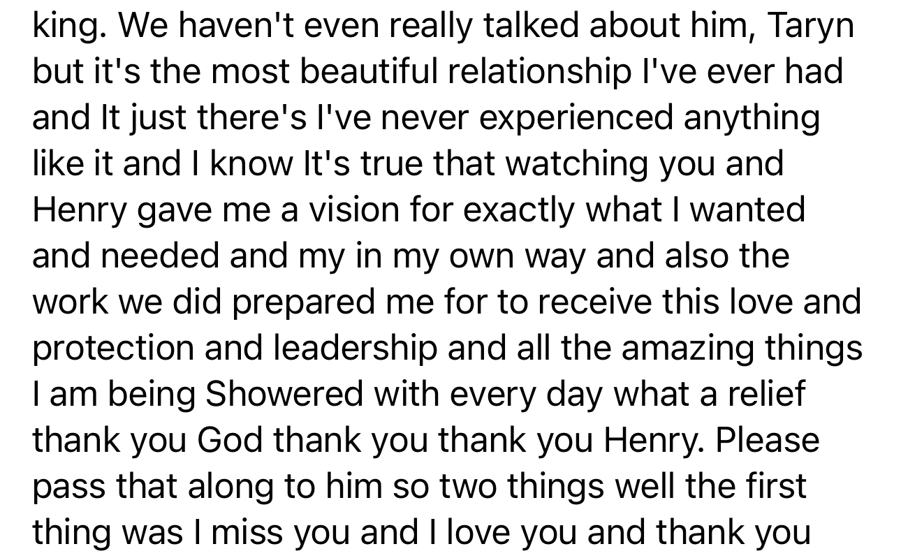 Client: The most beautiful relationship I've ever had — thank you Terrin and Henry